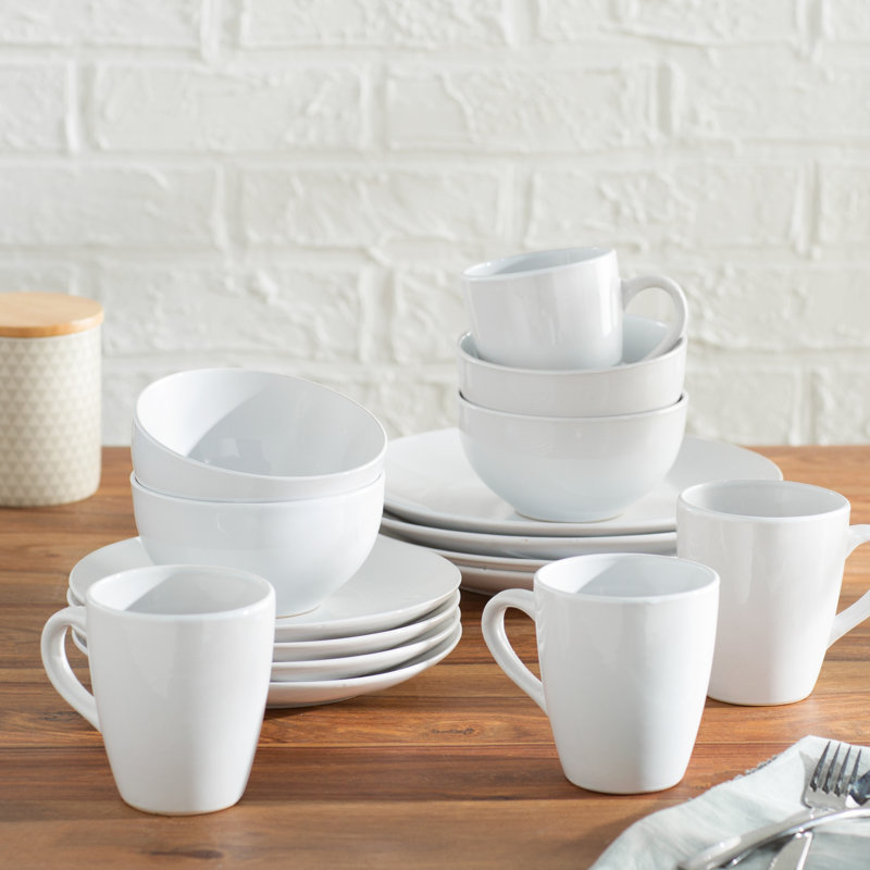 Wayfair Basics 16 Piece Dinnerware Set, Service for 4 & Reviews Wayfair